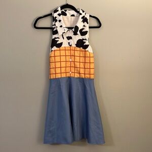 Cow Print and Color Block Dress
